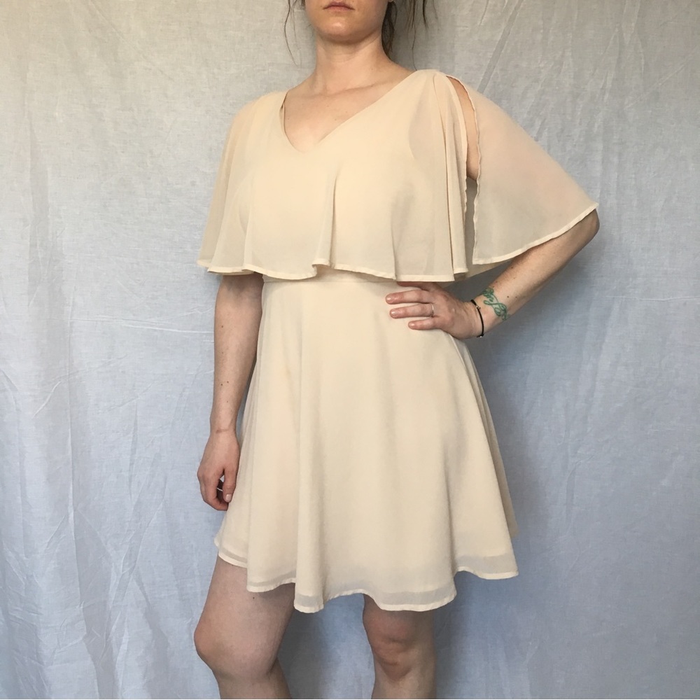 Lulus peach flared dress
